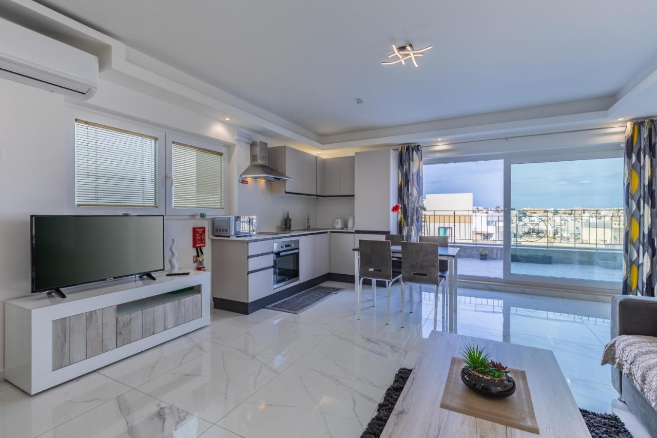 Terrace View-Stylish Two Bedrooms Fully Ac-Wifi Penthouse Msida Exterior photo